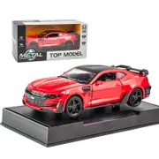 Catzon 1:32 Pull Back Car with Sound & Light Alloy Diecast Model for Gifts-Red