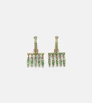 [Ileana Makri] Ileana Makri 18kt gold earrings with tsavorites One Size multicoloured