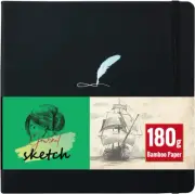 Square Hardbound Sketchbook – 8X8 Inch - Faux PU Leather Hardcover Sketch Journa