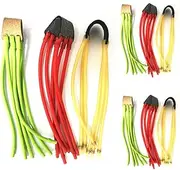 KAINI 9 Pieces Slingshot Rubber Bands,Elastic Rubber Band Bungee Replacement for Slingshot Catapult Hunting(red +Yellow+ Green/Rubber Band)