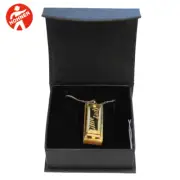Hohner Miniatures Series Little Lady Gold Harmonica Necklace Key of C with Case