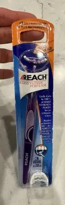 Reach Access Flosser Purple Handle 1 + 3 Floss Refills Disposable Heads