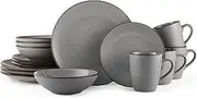 Pfaltzgraff Pierce 16-Piece Dinnerware Set, Service for 4, Gray