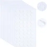 500 Pcs Double Sided Clear Sticky Dots, Clear Museum Putty Removable Glue Pieces Round Waterproof Small Stickers No Trace Sticky Putty Adhesive Poster Tacky Putty for Balloons Envelopes Notes Photos
