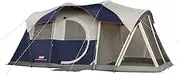 [Coleman] Elite WeatherMaster Camping Tent with LED Lights and Screened Porch, Weatherproof Family Tent with Included Carry Bag, Rainfly, LED Lighting System and Screened-in Porch