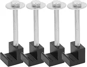 4Pcs Upgraded Truck Tool Box Tie Downs, Heavy Duty Aluminum J Hook Clamps, Easy Mount, for All Pickup Trucks