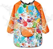 Art Smocks for Kids | Waterproof Long Sleeve Children's Art Smock,Polyester Kids Art Smock for Water, Cooking, Craft, Painting, and Writing