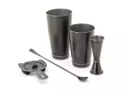 Mercer Culinary Barfly Basics 5 Piece Vintage Black-Plated Bartending Set