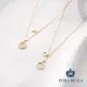 <Porabella>925純銀鋯石字母項鍊 純銀字母鎖骨鍊 圓牌純銀項鍊 Alphabet Necklace