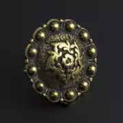 Berry Concho Screw Back Solid Brass 23mm