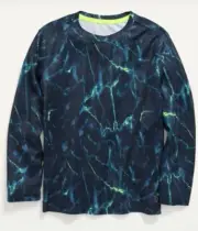 Old Navy Kids Size XS (5) Go-Dry Cool Print Mesh Long Sleeve Tee T-Shirt .. NWT