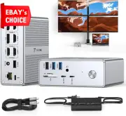 Quad Monitor Docking Station 18-in-1 4 HDMI 120W USB-C Thunderbolt 4/3