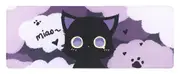 YUNZII Kitten Desk Mat 800x300x3mm Mousepad - Black Cat [MPYZBLACK]