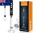 FoodVille MF02 Rechargeable Milk Frother Handheld Foam Maker with Black