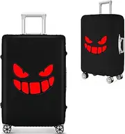[GigabitBest] Luggage Cover Protector Suitcase Cover Spandex Washable Baggage Covers Fits 20-30 Inch Travel Suitcase, Red Eye, M (21-24 inch suitcase)