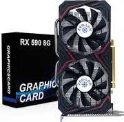 ZER-LON Radeon RX 590 8GB GME Graphics Card, 2304SP GDDR5 256 Bit PCIE 3.0X16 Computer Gaming Gpu, Dual Freeze Fans Video Card with HDMI/DP/DVI Ports Support 8K