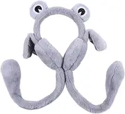 [HONMEET] 1 PC Plush Airbag Earmuffs Plush Hair Hoop xmas unisex ear warmer plush headband frog hat kids warm earmuff knitted ear warmers frog headband child rabbit hat hairy artificial wool