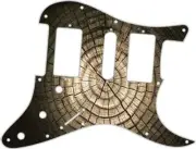 Stratocaster Graphical Pickguard Custom fit Fender HSH 11 Hole Dried Tree Ring N
