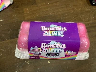 Hatchimals Alive! Carton Rainbow Splash w/ 5 Eggs 10 Accessories - Color Hatch