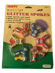 Vintage Huffy Kids Stuff Glitter Bike Spokes Sparkle Sound 24 Pieces Decoration