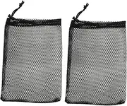 2Pcs Golf Net Bag for Ball Storage Durable Mesh Balls Holder with Drawstring Design Versatile Use for Various Balls and Household Items Lightweight and Easy to Carry
