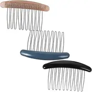 FRCOLOR 3pcs No Trace Backcombing Hair Combs for Women Stylish Hair Accessories and for Weddings and Daily Use