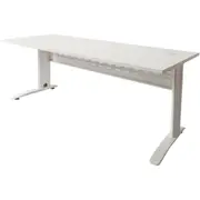 RAPIDLINE RAPID SPAN DESK W1200 x D700 x H730mm Natural White with White Frame