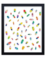 Ready2HangArt Happy Pills Framed Print Wall Art