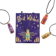 Fun Express Halloween Best Witches Potion Necklaces with Card - 12 Pc