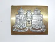 AUSTRIAN, HUNGARIAN ARMY WW1 ERA REPRO BRASS two tone/piece EM BELT BUCKLE