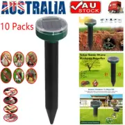 10Pc Animal Repeller Ultrasonic Solar Power Outdoor Pest Cat Mice Deer Repellent