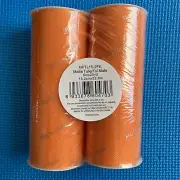 (Lot Of 2) 2 Orange 6" Matte Tulle Rolls Spools Bow Decoration Craft 25 Yd Each