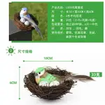 仿真鳥窩鳥巢 藤編仿真羽毛小鳥 純手工藝品復活節鳥籠藝術鳥裝飾