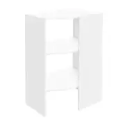 Corner Base Organizer 29 in. W White 3-Shelf for Wood Walk-In Closet System
