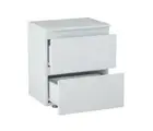 FUFU&GAGA KF200150-01 2-Drawer White Nightstands Side Table Bedside Table NEW