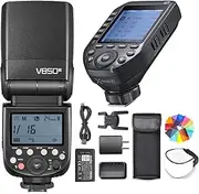 Godox V850III Flash w/XProII-F Trigger for Fuji, Camera Flash Speedlight 7.2V/2600mAh HSS 1/8000 2.4G 1.5s Recycle Time 450 Full Power Pops for DSLR Cameras with Standard Hot Shoes for Fuji, Fujifilm