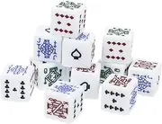 Kisangel 16Pcs Portable Acrylic Dice for Fun Poker Games Wear Resistant Dice Accessories for Parties Classroom and Travel Activities