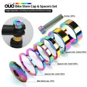 Bike/Bicycle Headset Ring Gasket Set 1 1/8 Inch Headset Spacer Wtih Stem Top Cap