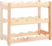 Wine Rack for 12 Bottles Solid Wood Pine,Rustic Solid Wood Wine Rack for Up to 12 Bottles Home Bar Furniture