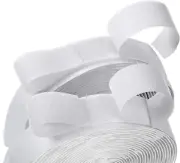 16Ft X 0.75In Hook & Loop Self-Adhesive Tape Fastener Strip, White