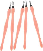TOGEVAL Versatile Nail Art Tools 5pc Cuticle Pusher Set Trimmer Remover for Beginners Professionals
