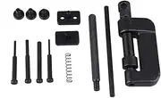 Chain Breaker Rivet Cutter Tool Kit, for 420-630 Drive Chains, Versatile Tool for Motorcycle Mechanics, Made of Steel, Black, 13Pcs