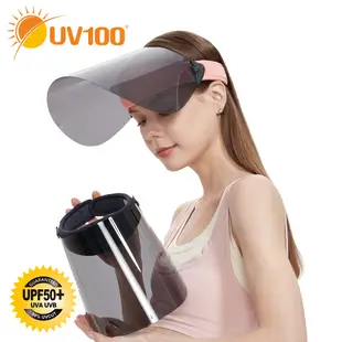 【UV100】防曬 抗UV-遮陽簡約掀式面罩帽(MC23428)