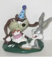 1995 Warner Brothers Applause Birthday Cake Topper Bugs Bunny & Taz NOS