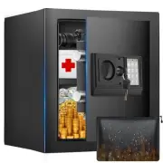1.6 Cuft Safe Box, Home Safe with Fireproof Waterproof Bag, Anti-Theft Digita...