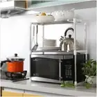 Independent Stainless Steel Microwave Oven Shelf Kitchen Storage Holders Home