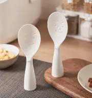 Smiling Face Rice Spoon - Non-Stick Plastic for Electric Rice Pots & Household U