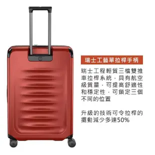 【VICTORINOX 瑞士維氏】Spectra 3.0 可擴展式29吋行李箱-黑/紅色