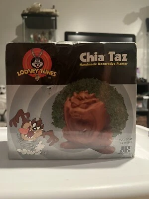 Chia Pet Looney Tunes Chia Taz Decorative Planter Tasmanian Devil 2000 NEW