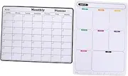 jojofuny 2 Sheet Schedule Fridge Calendar Fridge Schedule Fridge Calendar Schedule Planner Board Weekly Refrigerator Calendar Soft White